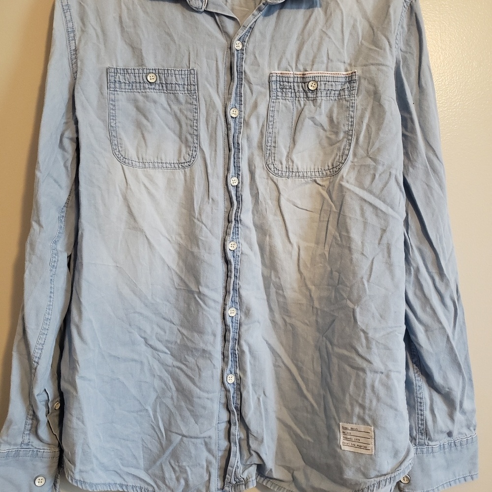 Adam Levine Blue Jean Button Down